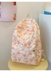 Classic Bear Pattern Backpack All Match Fashion Casual Versatile High Capacity Portable Travel Bag Suitable For Any Occasion