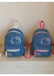 Sanrio 2025 New Niche Design Sense Of Shoulder Bag Kitty Cat Embroidery Girl Heart Cute Shoulder Bag Fashionable And Versatile Large Capacity Summer Niche Sweet Sister Senior Sense Of Bag