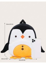 1pc Cute Penguin Plush Children s Backpack Suitable For 2 4 Years Old Boys And Girls
