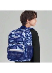 Skechers Geometric Graffiti Blue Comfortable Sports Fashion Leisure Series Backpack For Boys And Girls