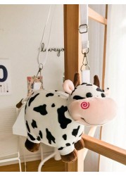 Women s Cow Shaped Oblique Shoulder Bag Asymmetric Design