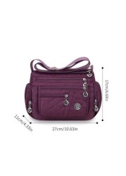 Casual Style Large Capacity Red Canvas Messenger Bag Unisex Lightweight Adjustable Shoulder Strap Zipper Closure Polyester Lining Multi Compartment Casual Shoulder Bag Crossbody Wallet