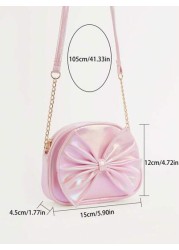 1pc Cute Princess Metal Bowknot Mini Crossbody Bag For Girls Suitable For Daily Outings