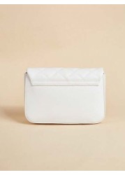 1pc Kids Girls Quilted Square Shoulder Messenger Bag Suitable For Daily Outing Birthday Gift