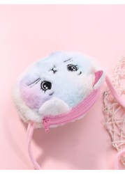 Plush Cat Sling Bag Tie Dye Placement Random