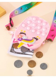 Unicorn Pattern Kids Crossbody Bag Coin Purse