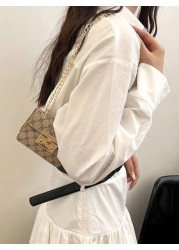 1pc Pu Fashion Retro Mini Fashion Coin Small Square Bag Versatile Niche Design Stylish Shoulder Messenger Bag Comfortable Shoulder Strap For Playing Smooth Long Style Versatile And Not Picky Suitable