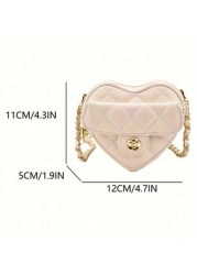 Fashionable Cute Mini Heart Embroidered Pouch Bag Small Crossbody Coin Purse Mainly For Hanging Decorations Relatively Small Capacity Low Practicality