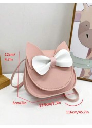 1 Pc Mini Fashion Kitten Young Children Crossbody Bag Square Bag Purse Shoulder Bag Flip Bag Versatile Lightweight Portable Small Buckle Mini For Daily A Coin Purse For Travel Shopping Vacation Kids O