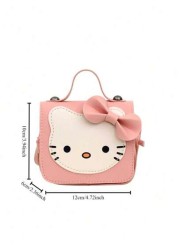 Sanrio Sanrio Hello Kitty Cartoon Children s Bag Cute Princess Casual Bag Girls Messenger Bag Small Shoulder Bag Coin Case For Lipstick Brush Skincare Mobile Phone Coin Small Items For Home Gift Vacat