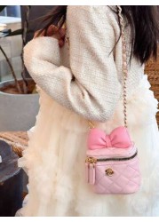Bow Design Girls Mini Chain Strap Versatile Chic Shoulder Bag