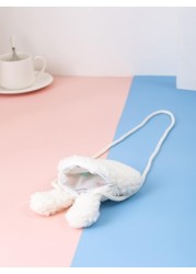 1pc Adorable Plush Mini Crossbody Bag Cute Animal Cartoon Design Lightweight Soft Bunny Bear Shapes Perfect Gift For Kids