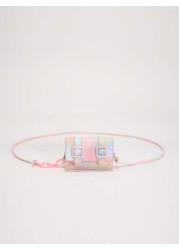 1pc Girls Pu Crossbody Bag Cover Closure Litchi Pattern Solid Color Niche Personality Creative Casual Crossbody Bag Small Square Bag Cute Fashionable And Versatile Small Fresh Harajuku Style Lightweig