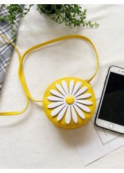 1pc Young Girl s Cute Mini Crossbody Bag With Zipper Closure Made Of PU Leather Suitable For Everyday Use All Year Round