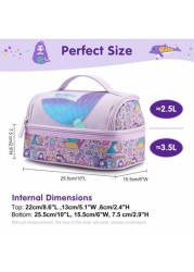Super Powerful Girls Essentials 1pc Cartoon Animal Design Lunch Bag Girl Insulated Bento Box Double Layer Compartment Handbag Can Hold Hot Cold Food Inner Layer Keeps Warm Fresh Cool Large Capacity Od