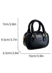 New Mini Bowling Ball Bag Retro Handbag Simple And Versatile Mainly Used For Hanging Decorative Items Small Capacity And Low Practicality