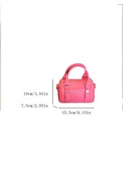 Fashionable Mini Pillow Shaped PU Handbag Girls One Shoulder Sling Bag