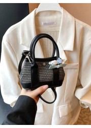 1pc Sweet Handbag Pu Magnetic Opening And Closing New Garden Bag Mini Cute Shoulder Messenger Bag Female Niche High End Small Hand Held Comfortable Shoulder Strap Suitable For Daily Travel And Shoppin