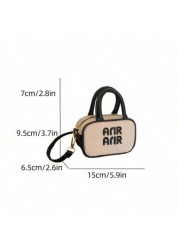 Mini Canvas Bowling Bag Vintage Style Handbag Mainly Used For Hanging Decorations Low Practicality Due To Small Capacity