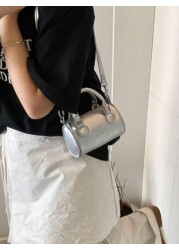 Girls Letter Print Mini Pillow Handbag Shoulder Messenger Bag