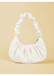 1pc Fashionable Minimalist Style Elegant Lightweight Folded Handbag For Teenage Girls