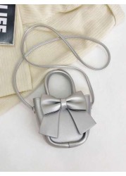 New Arrival Bowknot Handbag For Kids Pu Leather Coin Purse Festival Gift