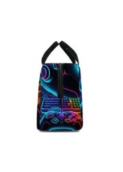 Personalized Gaming Keyboards And Controllers Lunch Bags Insulated Tote Bags Portable Handbags Tote Ice Bags Lunch Bags Multifunctional Lunch Bags Insulated Bags For Boy And Girl For Work Travel And P