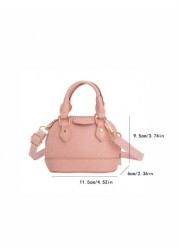 1pc Fashionable Textured Small Bag Fashionable Casual Shoulder Messenger Bag High End Korean Small Shell Bag Handbag Messenger Bag Lipstick And Coin Accessories Bag Pu Material High End Solid Color Co
