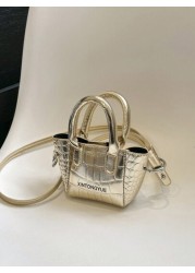 Children s Bag New High Glossy Stone Pattern Mini Crossbody Bag Girl Princess Handbag
