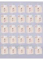 1 Piece Dancing Girl Printed Handbag Shoulder Bag Holiday Gift Bag Square Bag Storage Bag Shopping Bag Multifunctional Lightweight Daily Travel Vacation College Outdoor Shopping Supermarket Classic Si