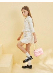 1pc Girls Chiffon Floral Romantic Sweet Crossbody Clutch Bag Versatile For Party And Evening Occasion