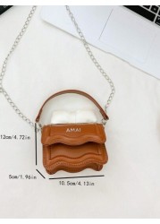 Children s Fashionable Mini Shoulder Bag With Bow Knot Decoration And Chain Strap Crossbody Bag