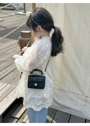 New Fashionable Mini Square Handbag With Embroidered Design