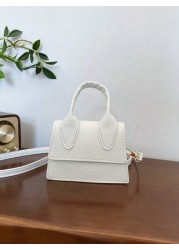 1 Pc New Girls Mini Shoulder Bag Plain Simple Design Pu Material Adjustable And Replaceable Strap Versatile Handheld Or Shoulder Bag Fashionable And Minimalist Style For Outings Shopping Gatherings An