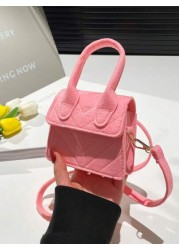 1 Piece Of Magnet Closure Fashionable Diamond Grid Mini Candy Color Handbag Niche Design Highly Attractive Versatile Adjustable Shoulder Strap Shoulder Messenger Bag Suitable For Teenagers To Travel S