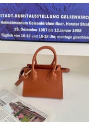 1pc Pu Zipper Closure Fashionable Niche Design Simple Mini Handbag Small Square Bag Korean Style Versatile Small Crossbody Bag Shoulder Bag Casual And Comfortable Adjustable Shoulder Strap Smooth And