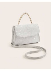 1pc Girls Fashionable Sweet Princess Mini 2 Way Handbag With Chain Strap Suitable For Daily Use Party Travel Birthday Gift