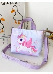 Kids Unicorn Print Cute Crossbody Handbag Suitable For Daily Use