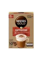 Nescafe Gold Cappuccino Sweetened Coffee Mix , 15.5g Pack of 10