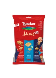 Loacker Classic Minis Mix Napolitaner Cremkakao and Vanilla Wafers, 200g Pack of 2