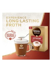 Nescafe Gold Cappuccino Sweetened Coffee Mix , 15.5g Pack of 10