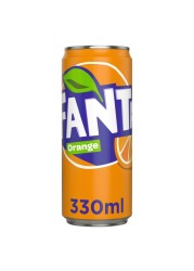 Fanta Orange Carbonated Soft Drink Can 330ml Pack of 6