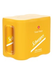 Schweppes Zero Sugar Tonic Water Premium Mixer 250ml Pack of 6