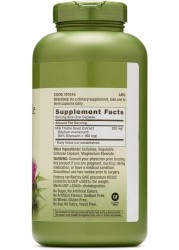 GNC Herbal Plus Milk Thistle 200mg Supports Liver Health 300 Capsules