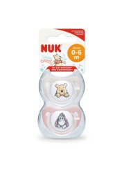 Nuk Disney Winnie The Pooh Baby Silicone Soother 0-6m Multicolour Pack of 2