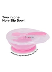Disney Minnie Mouse Silicone Suction Bowl And Spoon Set Pink