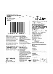 Energizer Max Plus AA Alkaline Batteries Pack of 2