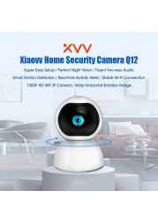 Generic-White EU Plug Global Version Home Security Camera MVT3820S-Q12 IP Camera 1080P Indoor Security Wi-Fi Camera Dome Surveillance System w/Night Vision Motion Detection 2-Way Audio Cloud Storage