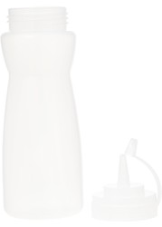 FITTO 16 Oz Ketchup Bottle with Cap - Plastic Squeeze Bottle for Ketchup, Mustard, Dressings, and Sauces, BPA-Free Food Safe Design, Ideal for Indoor and Outdoor Use, Easy to Clean and Recyclable