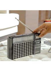 Olsenmark Portable Radio with 3 Band - Rechargeable Battery, Bluetooth USB, TF, &amp; MP3, Comfortable Handle, Karaoke Function - Recorder - Microphone Retro Style Radio, 2 Years Warranty